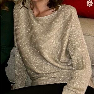 INC Metallic Knit Top XS